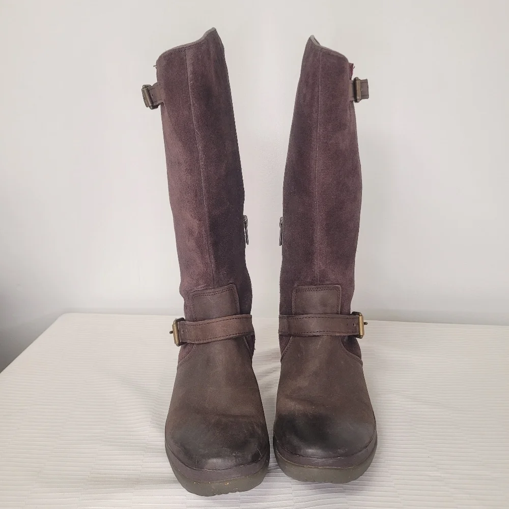 Ugg Thomsen Tall Waterproof Leather Shearling Lined Boots sz 6.5 1005268